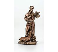 Veronese Design 3 3/8 Inch Saint Francis of Assisi Cast Resin Hand Painted Antique Bronze Finish Statue Home Decor