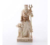 Veronese Design 3 5/8 Inch Hades Greek God of Underworld Resin Miniature Hand Painted White Gold Finish Figurine