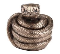Veronese Design 3 Inch Coiling Snake Secret Trinket Stash Box Cold Cast Resin Bronze Finish Cute Animal Sculpture