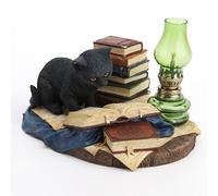 Veronese Design 4 1/2 Inch Ferocious Kitty Magician Oil Lamp Handpainted Resin Cat Figurine