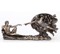 Veronese Design 4 1/2 Inch Genesis The Creation of Adam Sistine Chapel Michelangelo Great Art Cold Cast Resin Bronze Finish Sculpture Statue