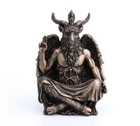 Veronese Design 4 3/4" Statue of Baphomet Sitting Meditation Pose Resin Sculpture Hand Painted Finish