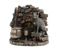Veronese Design 4 7/8" Black Cat Conjuring Corner Cold Cast Resin Antique Bronze Finish Statue