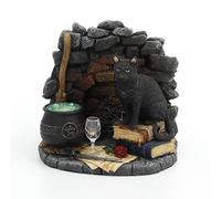 Veronese Design 4 7/8" Black Cat Wicked Conjuring Corner Resin Hand Painted Statue
