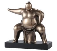 Veronese Design 4.8" Tall Japanese Abstract Sumo Stomp Cold Cast Resin Figurine Antique Bronze Finish Statue Artistic Wrestler Sculpture
