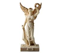 Veronese Design Nike Greek Goddess of Victory Resin Miniature Handpainted White Gold Finish