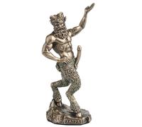 Veronese Design 4 Inch Satyr The Gr od of Nature and Indulgence Polystone Hand Painted Bronze Finish Miniature Figurine