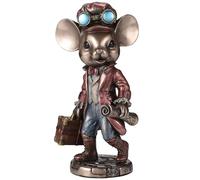 Veronese Design 5 3/4 Mister Mice Guy The Steampunk Traveler Cold Cast Resin Bronze Finish Animal Collectible Figurine Home Decor