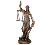 Veronese Design 6 1/2 Themis Greek Goddess of Justice Resin Sculpture Cold Cast Bronze Finish