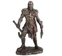 Veronese Design 6 1/4 Inch Viking Twin Axes Warrior Male Resin Sculpture Cold Cast Bronze Finish