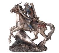Veronese Design 6 1/8 Inch Japanese Samurai Mounted Archery Warfare Cold Cast Resin Bronze Finish Statue