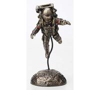 Veronese Design 6 1/8 Inch Zero G Astronaut Moon Landing Resin Statue Bronze Finish