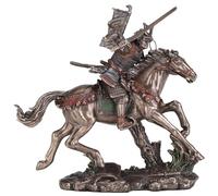 Veronese Design 6 3/4 Inch Japanese Samurai Mounted Cavalry Charge Cold Cast Resin Bronze Finish Sculpture