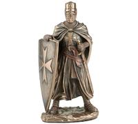 Veronese Design 6 3/8 Inch Maltese Knights Hosipitaller Sword and Shield Cold Cast Resin Bronze Finish Statue Collectibles