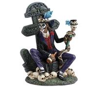 Veronese Design 7 1/2 Inch Baron Samedi The Voodoo Lord of The Dead Polystone Hand Painted Statue Home Decoration Gift
