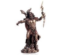 Veronese Design 7 1/2 Inches Zeus The Greek God of The Sky Cold Cast Resin Bronze Finish Sculpture Figurine