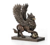Veronese Design 7 1/2" Tall Celtic Griffin Claw On Sphere Resin Sculpture Hand Painted Bronze Figurine