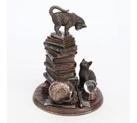 Veronese Design 7 1/4 Inch The Moral High Ground Resin Cat Figurine Bronze Finish