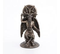 Veronese Design 8 1/2 Inch Baphomet Sitting on The Globe Fallen Wiccan Resin Statue Bronze Finish