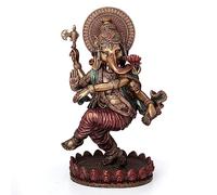Veronese Design 8 1/4 Inches Dancing Ganesha Hindu God Idol Cold Cast Resin Statue Bronze Finish