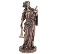 Veronese Design 8 5/8 Inich Clio The Greek Muse of History Cold Cast Resin Bronze Finish Sculpture