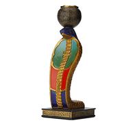 Veronese Design 8.5 Inch Egyptian Uraeus Cobra Candle Holder Hand Painted Polyresin Snake Figurine Sculpture