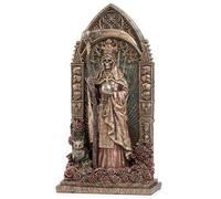 Veronese Design 9 3/8 Inch Regal Santa Muerte Dia De Los Muertos Arch Cold Cast Resin Bronze Finish Sculpture