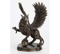 Veronese Design 9 5/8 Inch Legendary Guardian Griffin Celtic Knot Platform Resin Cast Hand Painted Antique Bronze Finish Statue
