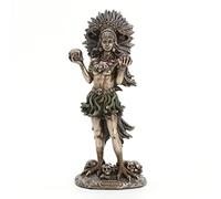 Veronese Design 9 7/8" Coatlicue Aztec Sperpant Skirt Goddess of Earth Cold Cast Resin Antique Bronze Finish Statue