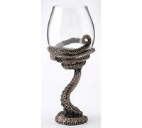 Veronese Design 9.75 Inch Steampunk Octopus Tentacle Occult Wine Glass Antique Bronze Finish