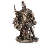 Veronese Design 9 Inch Saint Florian Patron Saint of Firefighters Antique Bronze Finish Christian Holy Roman Greek Statue