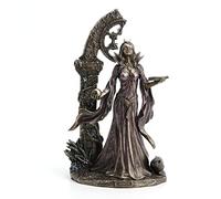 Veronese Design Aradia The Wiccan Queen of Witches Cold Cast Resin Antique Bronze Finish Statue
