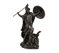 Veronese Design Athena Greek Goddess of Wisdom & War Throwing Javelin Bronze Finish Statue