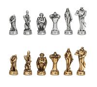 Veronese Design Beautiful Gold and Silver Finish Medieval Fantasy Chess Men Set