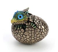 Veronese Design Bronze Finish Dragon Hatchling Figurine with Hand Painted Color Accents