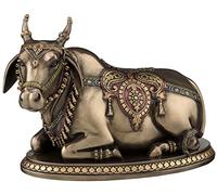 Veronese Design Bronze Finish Nandi the Sacred Bull Gatekeeper of Shiva and Parvati Statue
