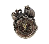 Veronese Design Bronze Finished Steampunk Nostradamus Prophet Octopus Wall Clock