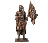 VERONESE Design Byzantine Emperor Constantine XI Palaiologan Bronze Finish Statue