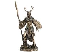 Veronese Design Celtic Antler Druid Wielding Staff Bronze Resin Statue Pagan Home Decor Sculpture