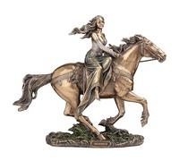 Veronese Design Celtic Moon Goddess Rhiannon On Horseback Bronze Finish Statue