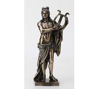 Veronese Design Classic Ancient Gr od Apollo Holding His Lyre Bronze Finished Tabletop Statue