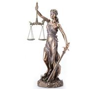 Cold Cast Bronze Cardinal Virtues Our Lady of Justice Statue Figurine, 11 3/4 Inch by Studio Collection by Veronese Design