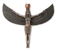 Veronese Design Egyptian Goddess Isis Extending Wings Wall Plaque 30cm High