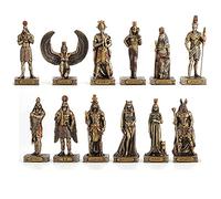Veronese Design Egyptian Gods Resin Figurines Hand Painted Bronzed Statue