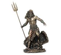 Veronese Design Greek God Poseidon Standing Over Crashing Waves Statue