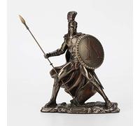 Veronese Design Greek King Leonidas Battle Warrior of Sparta Bronze Finished Tabletop Statue