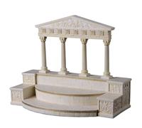 Veronese Design Greek Pantheon Temple Steps Diorama Figurine Display Stand 13 1/2 Inch Wide Polystone Hand Painted Decoration