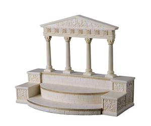 Veronese Design Greek Pantheon Temple Steps Diorama Figurine Display Stand 13 1/2 Inch Wide Polystone Hand Painted Decoration