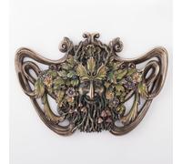 Veronese Design Green Man Spring Mushroom Wall Plaque