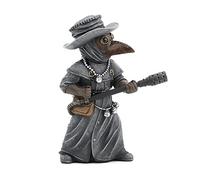 Veronese Design Hand Painted Epidemia Exterminatus Steampunk Plague Doctor Statue 5.5 Inches Tall, Grey, Black